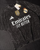 Real Madrid- Heavy Cotton Acid Wash Drop Shoulder T-shirt -Black