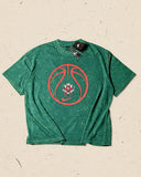 Nike X Jordan- Heavy Cotton Acid Wash Drop Shoulder T-shirt -Green