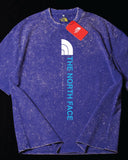 North Face - Heavy Cotton Acid Wash Drop Shoulder T-shirt - Blue