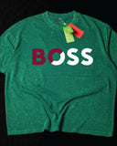 Hugo- Heavy Cotton Acid Wash Drop Shoulder T-shirt -Green