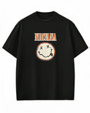 H&M Oversized T-Shirt Black Nirvana