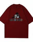 Adidas Essential Drop Shoulder Tee Maroon