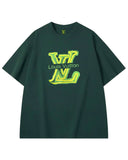 Louis Vuitton Camiseta Flocada Oversized T-Shirt Bottle Green