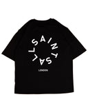 ALLSAINTS Tierra Oversized Crew Neck Logo T-Shirt Black