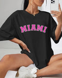 H&M Oversized T-Shirt black miami edition