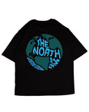 The North Face  Blue Globe Back Print Oversized T-shirt Black