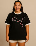 P Graphic Core Ringer Black/White Drop Shoulder T-Shirt