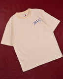 Tommy Jeans signature logo back print t-shirt in beige