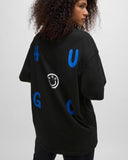 HUGO Cotton-jersey T-shirt with Happy HUGO logo