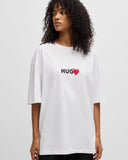 HUGO Cotton-jersey T-shirt with heart artwork