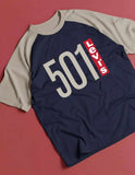 Levi's Classic Graphic Drop Shoulder Raglan T shirt  Blue/Grey