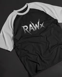 RAWx - Flexi Raglan Drop Shoulder T-shirt  Black/White