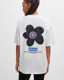 HUGO Oversized-fit T-shirt in cotton with new-season logo white
