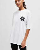 HUGO Oversized-fit T-shirt in cotton with new-season logo white