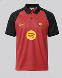 Fc Barcelona-Raglan Tee - Performance Mesh Lycra - Red/Black
