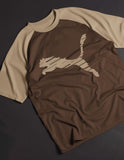 P Shaded Cat Tee Men's T-shirt Coffee /Beige