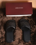 AE WOMEN Puffy Braided Slide Sandal
-BLACK