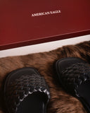 AE WOMEN Puffy Braided Slide Sandal
-BLACK