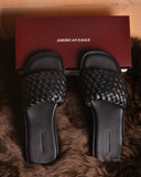 AE WOMEN Puffy Braided Slide Sandal
-BLACK