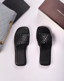 AE WOMEN Puffy Braided Slide Sandal
-BLACK