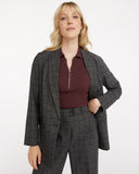 Reitman One Button Long Plaid Pattern